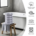thumbnail image 4 of Fridja Ultra Soft Cotton 5 Pack Hand Towel Set 14x28 Inch, Fit for use in Beach, Bathroom, Kitchen, Gym, Spa & General Cleaning, Soft Compact & Lightweight Multi Purpose Absorbent Hand Towels, 4 of 5
