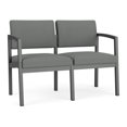 thumbnail image 1 of Lenox Steel Causeuse de Réception et Salle d'Attente / Acier Charbon / Gris Pâle, 1 of 5