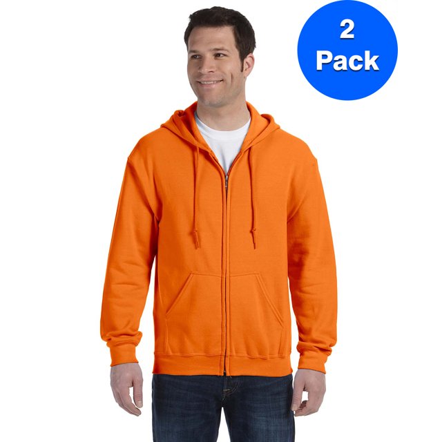 Gildan Sweat à Capuche Zippé Intégral pour Hommes - G186 (Lot de 2)