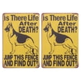 thumbnail image 1 of MesaSe 2Pcs Iron Dog Warning Signs Garden Warning Sign Vintage Hanging Sheet Picture, 1 of 10