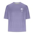 thumbnail image 4 of T-shirts pour Hommes Imprimés Palmier Graphiques T-Shirts Décontractés Été Plage Hawaïenne Manches Courtes Col Rond, 4 of 4