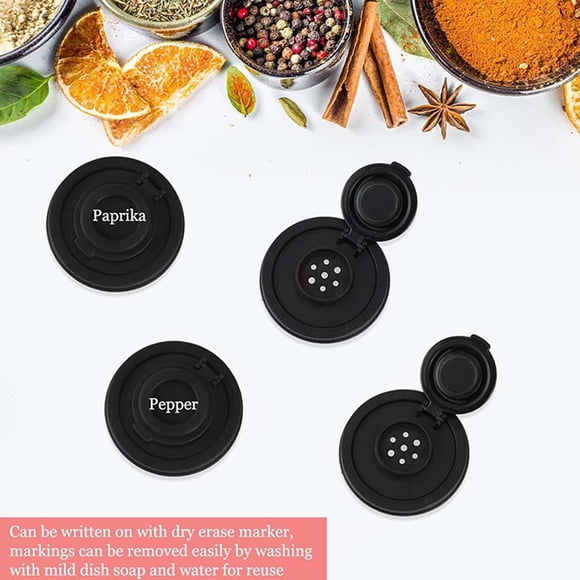 Feltree Mini Camping Seasoning Jars Set, Portable Outdoor Salt & Pepper Shakers for Picnics, Travel - Airtight Spice Containers (Food Safe)