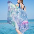 thumbnail image 2 of Pompotops Microfiber Beach Towel Super Lightweight Colorful Bath Towel Sandproof Beach Blanket Multi-Purpose Towel For Travel Swimming Pool 30x60 Inch Clearance, 2 of 3