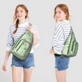 thumbnail image 4 of Nature Frog Sling Backpack - Cute Green Frog & Mushroom Pattern Crossbody Bag, Fashionable Shoulder Pack for Hiking & Shopping, 4 of 4