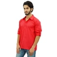 thumbnail image 4 of Atasi Kurta Pêche pour Homme Chemise à Col Roulé Col Ethnique Indien Vêtements-Grand, 4 of 5
