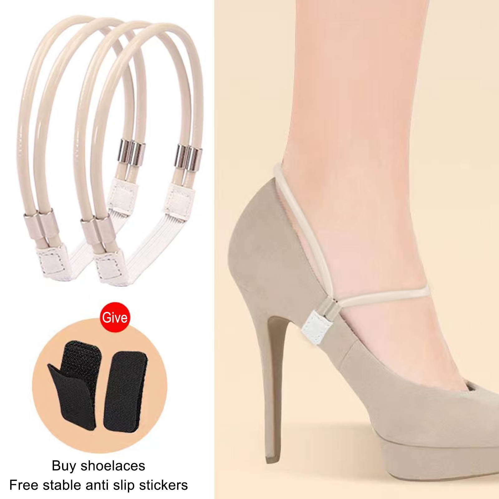 Vaidha Elastic High Heels Shoe Straps, Replacement Ankle Straps For Heels, Rhinestone Elastic Shoe Ankle Straps, Antiloose Strap For High Heels