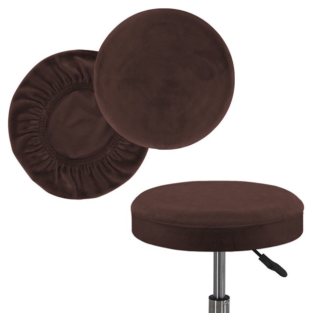 serony 2X Stool Cover Bar Supplies Dustproof Chair Multipurpose Washable Exquisite Covers Fine Workmanship Handily Install Party Accessories Exquisite Brown L