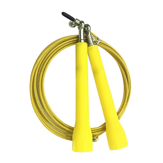 Speed Skipping Wire Rope Indoor Outdoor Jumping rope speed jumping wire Rope Weight Loss Exercise Home Gym Workout Tool, Yellow