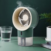Qocolhg Small Desk Fan, Portable Air Conditioners, 400ml Portable AC Unit, Powerful Evaporative Air Cooler, Mini Air Conditioner Fan for Home, Bedroom, Travel, Office, Indoor