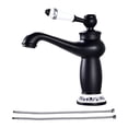 thumbnail image 1 of Baohd Copper Ceramic Basin Electroplated Modern Unfading Anti-rust Threaded Smooth Kitchen Toilet Sink Hardware Type 1 Black, 1 of 6