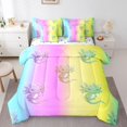 thumbnail image 1 of Erosebridal Ensemble de Literie Coloré Axolotl Format Simple, Ensemble de Lit Arc-en-Ciel Kawaii, Déco Maison Faune, Réversible 7 Pcs, 1 of 1