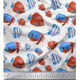 thumbnail image 1 of Soimoi Rayon Fabric Dot & Fish Ocean Decor Fabric Printed Yard 42 Inch Wide, 1 of 3