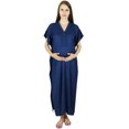 thumbnail image 4 of Bimba Maternity Hospital Kaftan With Belt Rayon Nursing Night Gown| Front & Back Buttons, 4 of 9