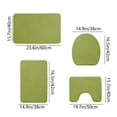 thumbnail image 3 of Vaidha Memory Foam Bath Mat 4 Set Bathroom Rugs For 4 Pcs Toilet Mats Universal Soft Comfortable Water Absorption Non-Slip Thick Machine Washable Easier To Dry Dark, 3 of 7