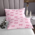 thumbnail image 3 of Erosebridal Girls Pink Bowknot Coverlet Set Queen, Cartoon Bow Bedding Set, Princess Decor,, 3 of 5