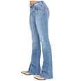 thumbnail image 1 of Ketyyh-chn99 Woman Jeans Stretch Pants for Women Mid Rise Straight Jeans Lounge Trousers Light blue,L, 1 of 4