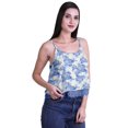 thumbnail image 2 of Moomaya Haut Court à Bretelles Spaghetti Imprimé pour Femmes Cami Tops d'Été, 2 of 5