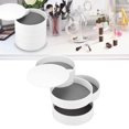 thumbnail image 4 of Jewelry Organizer, Three Dimensional Small Portable Rotating Jewelry Box Stable Base with Lid for Home for Office White, 4 of 7