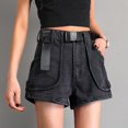 thumbnail image 2 of adviicd Femmes Shorts Casual Femmes Élastique Taille Fluide Jambe Large Short Noir, L, 2 of 4