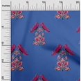 thumbnail image 1 of oneOone Polyester Lycra Fabric Leaves|Bird & Floral Block Print Sewing Fabric BTY 56 Inch Wide, 1 of 4