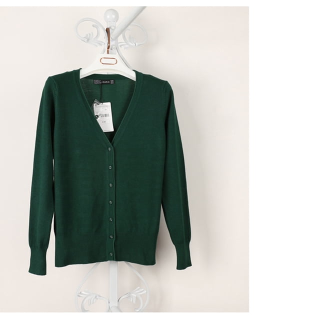 maskred Stay Comfortable And Stylish Easy To Clean Knitted Cardigans For Women Busy Lifestyles Soft blackish green L