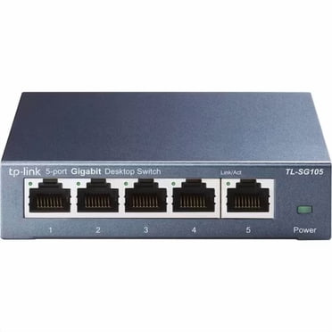 TP-LINK TL-SG105 5-Port 10/100/1000Mbps Desktop Gigabit Steel Cased Switch - 5 Ports - Gigabit Ethernet
