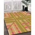 thumbnail image 3 of Ahgly Tapis d'Intérieur Lavable en Machine Carré Transitionnel Orange Bière, 3 Pieds Carré, 3 of 7