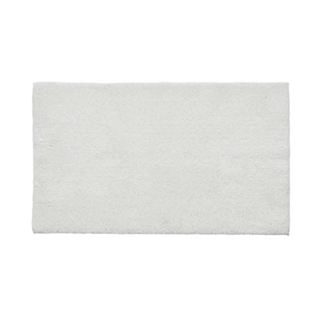Better Homes & Gardens Ultra Soft Polyester Bath Rug, 20 x 34 inches, Arctic White rectangular bath rug with plush looped polyester texture, durable 2,131 GSM weight, non-slip backing, and machine washable design, suitable for bathrooms, entryways, or beside the bed.