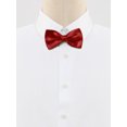 thumbnail image 2 of INSPIRE CHIC Accessoires de Nœud Papillon pour Homme Sangle Ajustable Formel Uni Smoking Pré-Noué Rouge Vin, 2 of 5