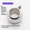 thumbnail image 3 of Dave The Bunny Ski Charm With Stainless Steel Connector Bead, Metal Alloy Skis And Poles Pendant For Bracelets, Necklaces, Keychains And Personalized Ski Gear, 3 of 5