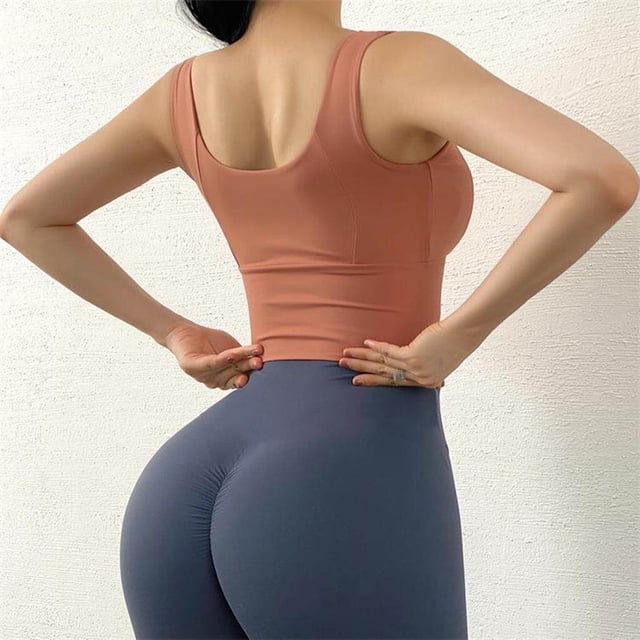 Soutien-gorge de Sport à Fermeture Éclair devant pour Femmes, Confortable, Rembourré, Gainant, Extensible, Forte Poitrine, Fermeture Éclair devant, Haut Court, Camisole
