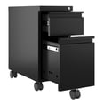 thumbnail image 3 of Hirsh 20" Deep Mobile Zip Pedestal File Cabinet 2 Drawer Box-File, Holds Letter or Legal Hanging Folders, Black, 3 of 6