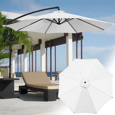 HWRETIE Outdoor Patio Umbrella Fabric Polyester Sunshade Cover Waterproof Rainproof Garden Canopy