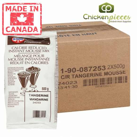 Oetker Mélange pour Mousse à la Mandarine à Teneur Réduite en Calories 500 G/1,10 Lb (2/caisse) - Fabriqué au Canada
