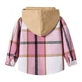 thumbnail image 4 of WEIYLL Hauts pour Garçons Tendance Enfants Manches Longues Col à Revers Chemise Imprimée à Carreaux Manteaux Roses pour 3-4 Ans, 4 of 4