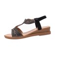 thumbnail image 2 of Gspmoly Sandales pour Femmes, Mode Femmes Décontractées Bout Rond Sandales Confort Plage Sandales Décontractées Chaussures Sandales pour Femmes Noir 40, 2 of 9