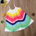 thumbnail image 3 of Robe d'Été pour Tout-Petite Fille, Jupe Arc-en-Ciel, Robe à Bretelles pour Fête et Plage, 3 of 5