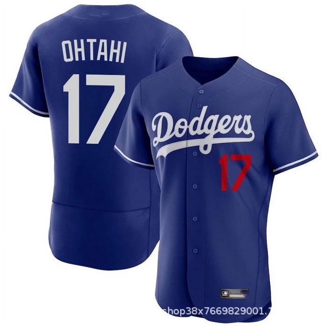 Dodgers MLB Baseball Jersey Dodgers No. 17 Ohtani Embroidered Jersey Baseball
