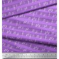 thumbnail image 2 of Soimoi Tissu Crêpe polyester Violet Notes Imprimé Instrument de Musique Tissu de Couture Yard 42 Pouces de Large, 2 of 5