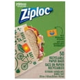 thumbnail image 1 of Ziploc® Paper Bags, Recyclable & Sealable with Fun Designs, 50 Bags, 1 of 9