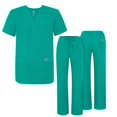 thumbnail image 1 of Adar Mens Medical Scrubs Set Medical Uniforms - Roomy Fit (30 Colors), 1 of 7