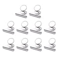 thumbnail image 1 of 10 Pcs Pince Sans Rayures Pince Forte Recettes Murales Mémo Relieur en Acier Inoxydable Support de Message Mémo Tableau Blanc Autocollants pour Enseignant de Classe, 1 of 9
