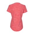 thumbnail image 3 of Women`s Mèlange Tech V-Neck T-Shirt, L, Collegiate Red Melange, 3 of 3
