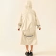 thumbnail image 4 of MIASHUI Manteau de Pluie pour Tout-Petits Enfants Garçons Filles, Veste de Pluie à Capuche, Beige, 5-6 Ans, 4 of 7