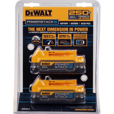 DEWALT DCBP034-2 20V MAX XR POWERSTACK Compact Battery 2 Pack