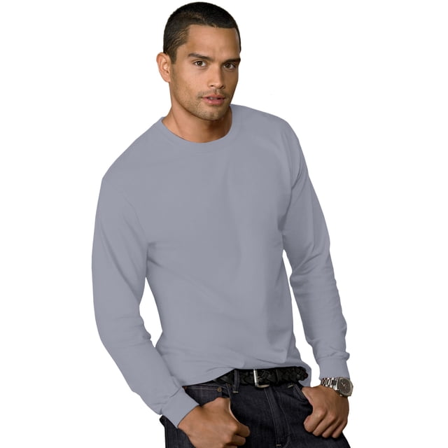 Hanes Men`s 5.2 oz COMFORTSOFT HEAVYWEIGHT T-Shirt, XL, Light Steel