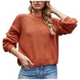 thumbnail image 2 of EGNMCR Chandail à Col Rond pour Hommes, Chandail pour Hommes Manches Courtes Longues Manches Larges Chandail en Tricot à la Mode Chandail pour Femmes, 2 of 9