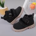 thumbnail image 4 of YUNAFFT Girls Martin Boots Solid Color Mid-Calf British Style Princess Ankle Boots, 4 of 5