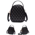 thumbnail image 2 of Women Shoulder Bag Diamond Stud Rivet Top Handle Shoulder Purse Crossbody Bag, 2 of 9