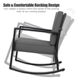 thumbnail image 4 of Costway 2 PCS Patio Rattan Rocker Chair Outdoor Glider Rocking Chair Cushion Lawn Grey, 4 of 10